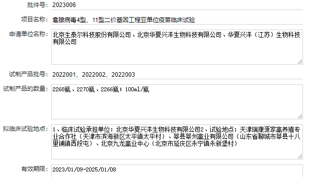 最新禽腺病毒疫苗品种和厂家汇总(2023年版)