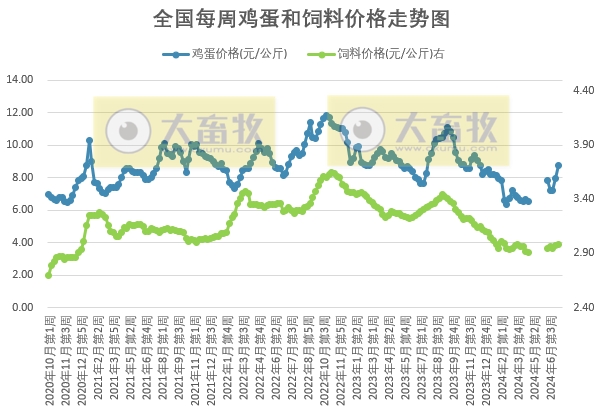 【蛋价分析】目前蛋价涨至阶段性高位,终端环节对高价货源或有抵触心态,预计蛋价或先涨后稳,蛋鸡养殖预期利润增幅或有限