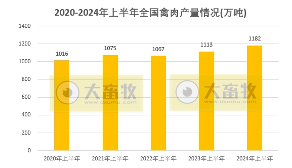 2024年上半年全国畜牧业数据