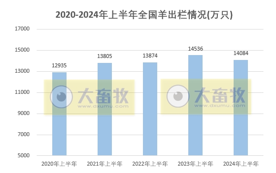 2024年上半年全国畜牧业数据