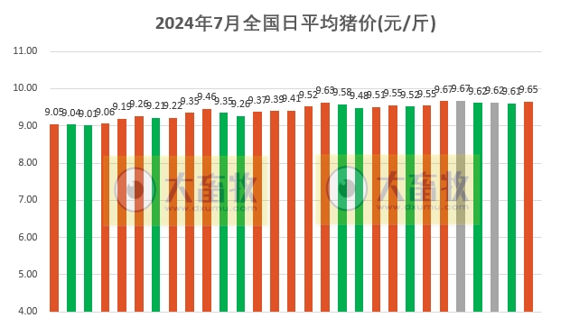 2024.07.29今日猪价——半数上涨