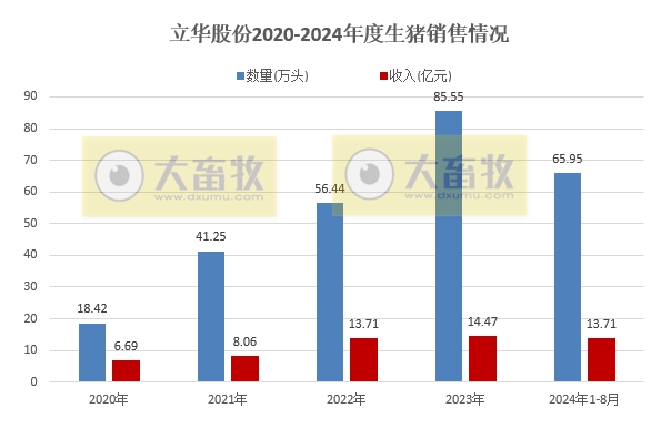 立华股份2024年8月肉鸡和肉猪销售情况