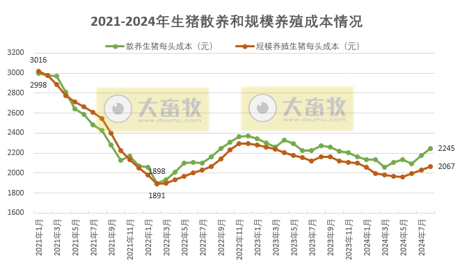 2024年8月全国生猪行业数据汇总