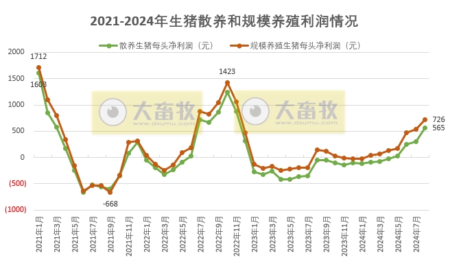 2024年8月全国生猪行业数据汇总