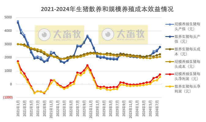 2024年8月全国生猪行业数据汇总