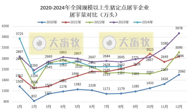 2024年8月全国生猪行业数据汇总