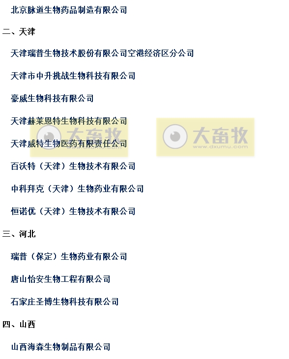 国内最新兽用生物制品生产企业名录（2024年版）
