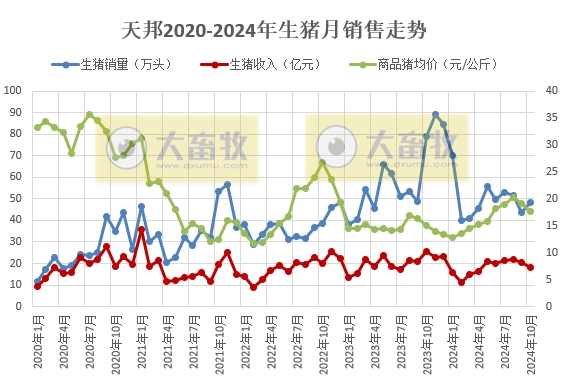 天邦食品2024年10月生猪销售及前三季度业绩情况