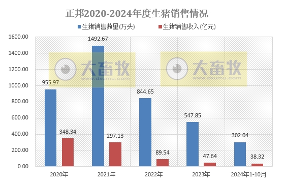 正邦科技2024年10月生猪销售及前三季度公司业绩情况