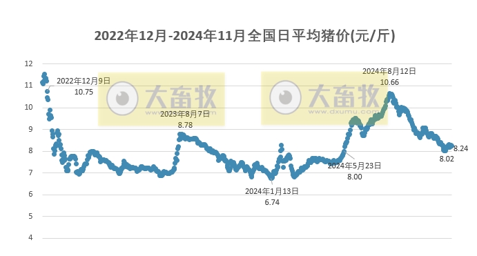 今日猪价 | 2024.12.01 猪价行情——震荡下跌