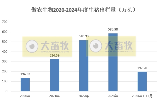 神农生猪销售有突破,傲农销量再创新低——部分上市猪企2024年11月及前11月生猪销售情况