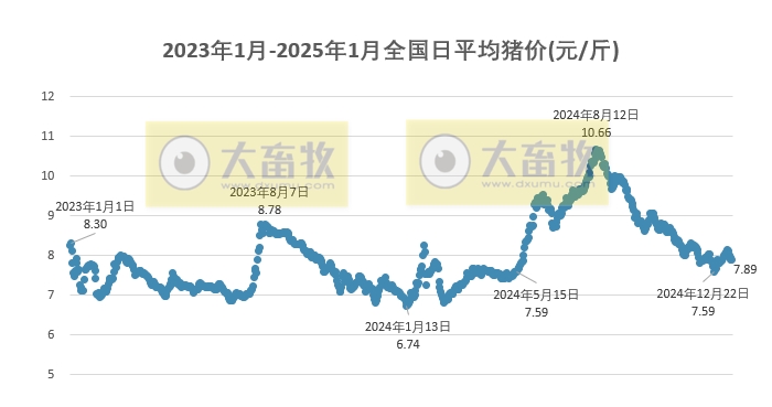 今日猪价 | 2025.01.11 猪价行情——绝大多数下跌,且跌至今年以来最低价