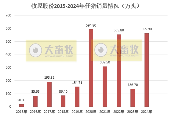 牧原股份2024年12月及年度生猪销售情况——单月销量突破800万头,年度销量突破7000万头,能繁母猪存栏超350万头等多项业绩出现突破