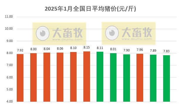 今日猪价 | 2025.01.12 猪价行情——大多数继续下跌,且跌至近半个月最低价