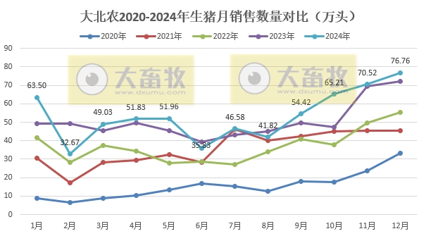 大北农2024年12月及年度生猪销售情况——年度生猪销量和收入均创历史新高，收入首次突破100亿