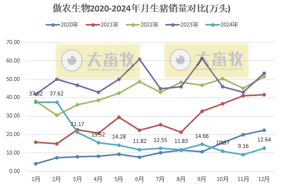 华统、京基和傲农2024年12月及年度生猪销售情况
