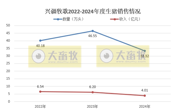 兴疆牧歌和益生2024年12月及年度生猪销售情况