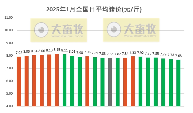 今日猪价 | 2025.01.22 猪价行情——连续6天下跌