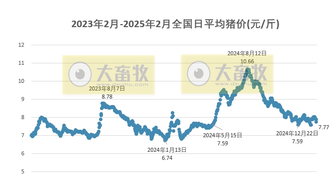 今日猪价 | 2025.02.07 猪价行情——大面积下跌