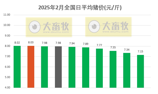 今日猪价 | 2025.02.10猪价行情——继续大幅下跌,且有13省跌破7元大关