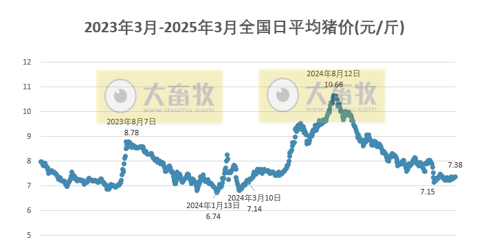 今日猪价 | 2025.03.20猪价行情——上涨至3月以来最高价