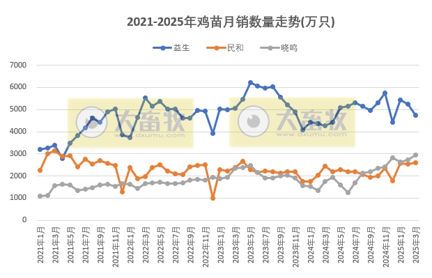 9家上市家禽企业2025年3月及1季度肉鸡和鸡苗销售情况PK