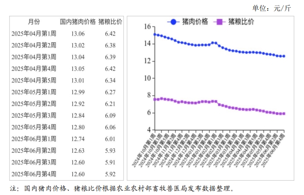 2025年6月国内和国际猪肉市场行情分析——猪肉价格持续小幅下跌