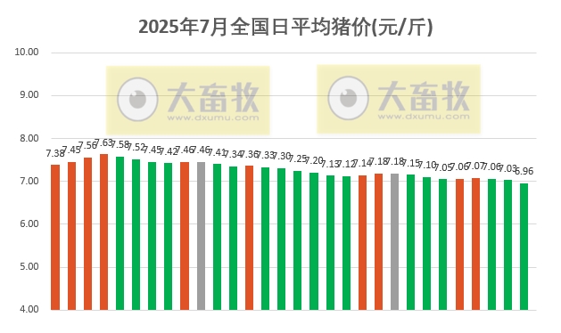 2025.07.30 今天猪价行情分析——22省跌破7元大关