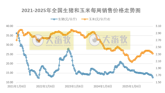 发改委发布2025年10月第2周猪粮比及猪价分析预测
