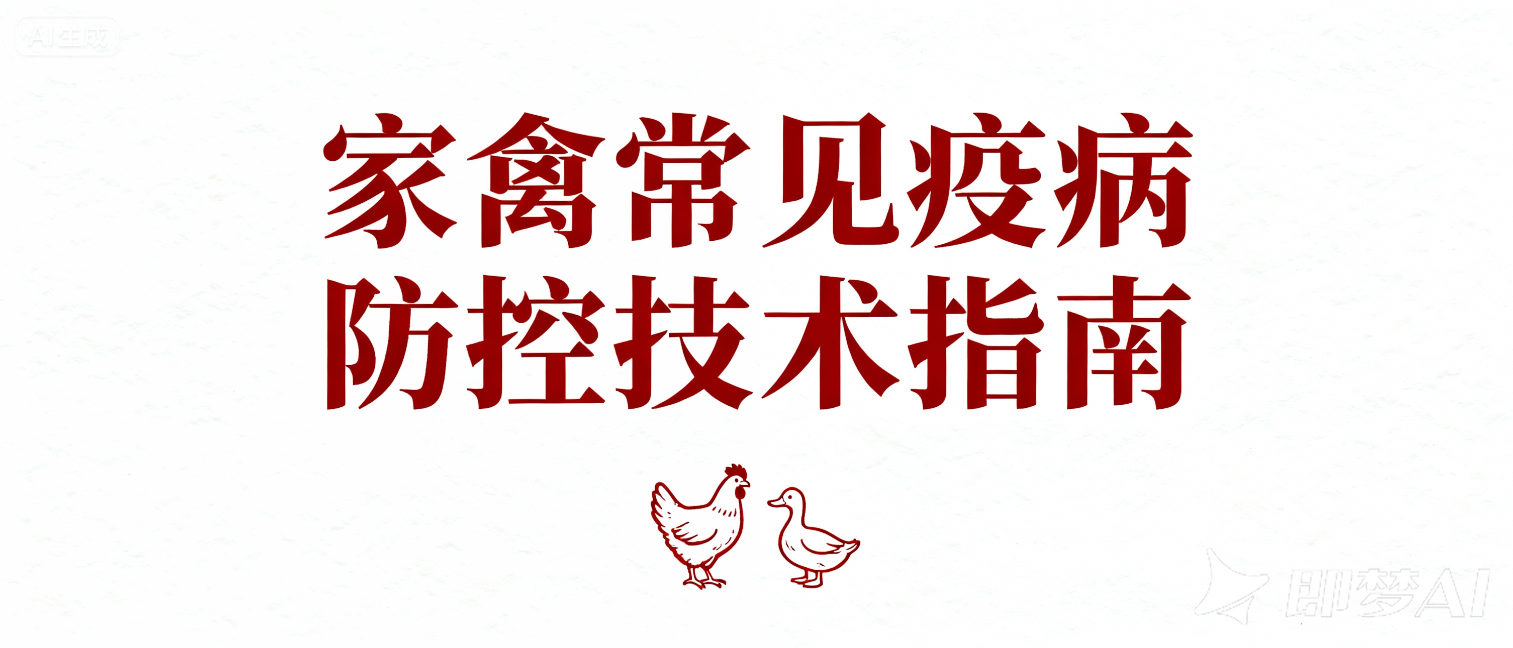 官方发布《家禽常见疫病防控技术指南》