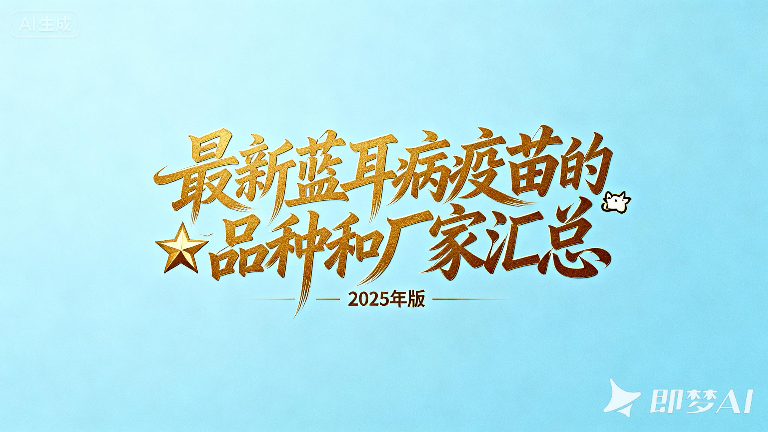 最新蓝耳病疫苗的品种和厂家汇总（2025年版）