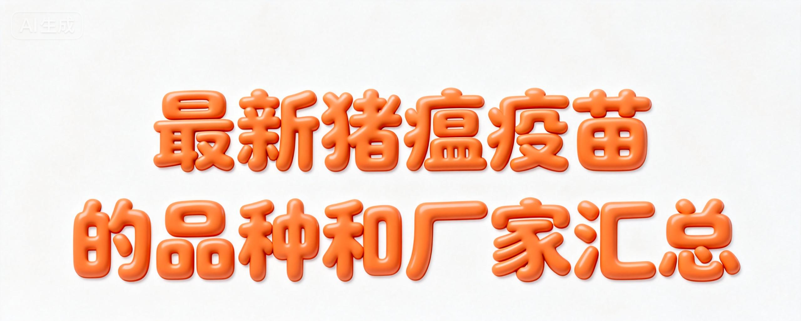 最新猪瘟疫苗的品种和厂家汇总（2025年版）